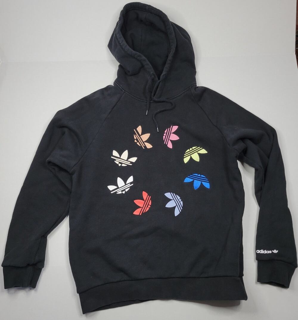 Adidas Men's Originals Adicolor Shattered Trefoil Black Hoodie Size M